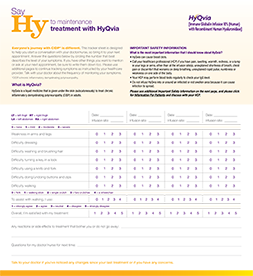 HyQvia Experience &amp; Symptom Tracking Guide.